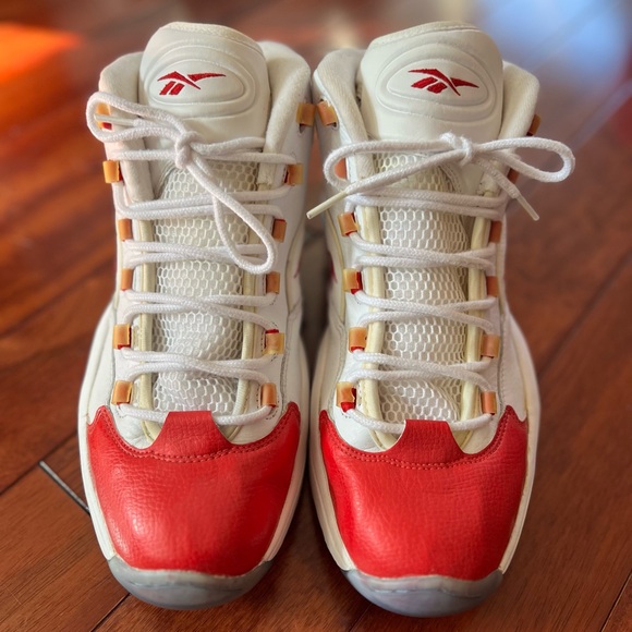 Men’s Reebok Question Mid Pearlized Red - Picture 3 of 7